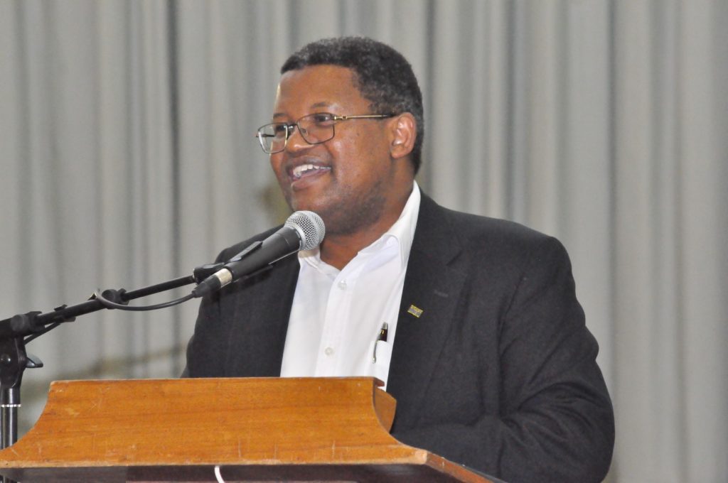 Prof Simangaliso Khumalo gives the welcome address
