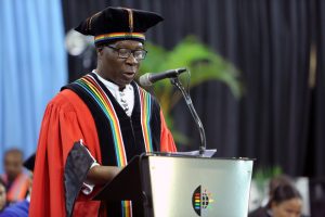College of Humanities DVC Prof Nhlanhla Mkhize delivers his welcome address