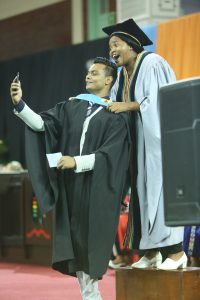 Graduate Jadrian Arumugam takes a selfie