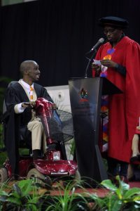 Nkululeko Muthwa graduates with his Bachelor of Social Science Honours