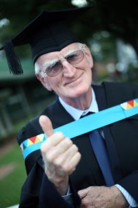 Oldest Graduate at 74 Mr Michael Mahoney