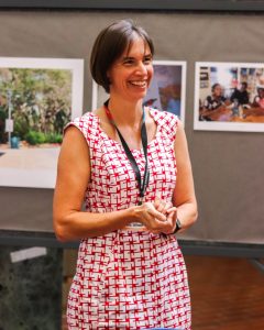 Architecture Lecturer Mrs Bridget Horner at her exhibition