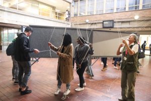 Audiences participate in the interpretation of the exhibit images