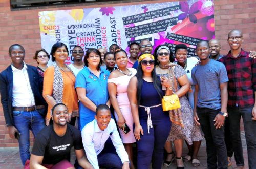 Students and staff at the function hosted by the Student and Teacher Enhancement Programme.